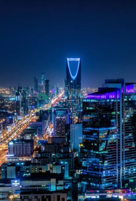 Image of a city skyline at sunset